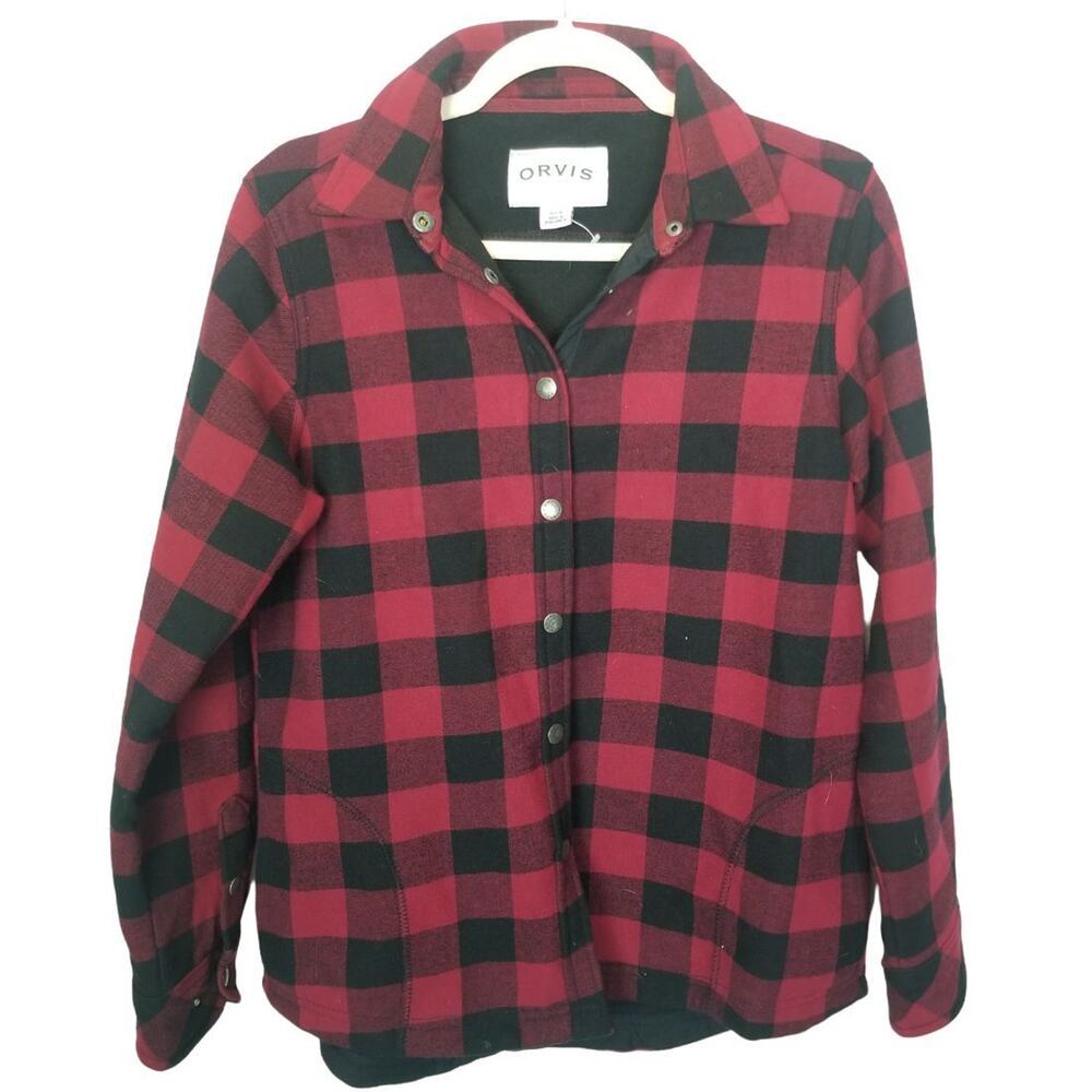 Orvis Womens Flannel Shacket Size S Gorpcore Utility Outdoor Workwear Checker